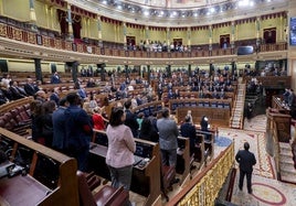 Sesión en el pleno del Congreso de los Diputados.