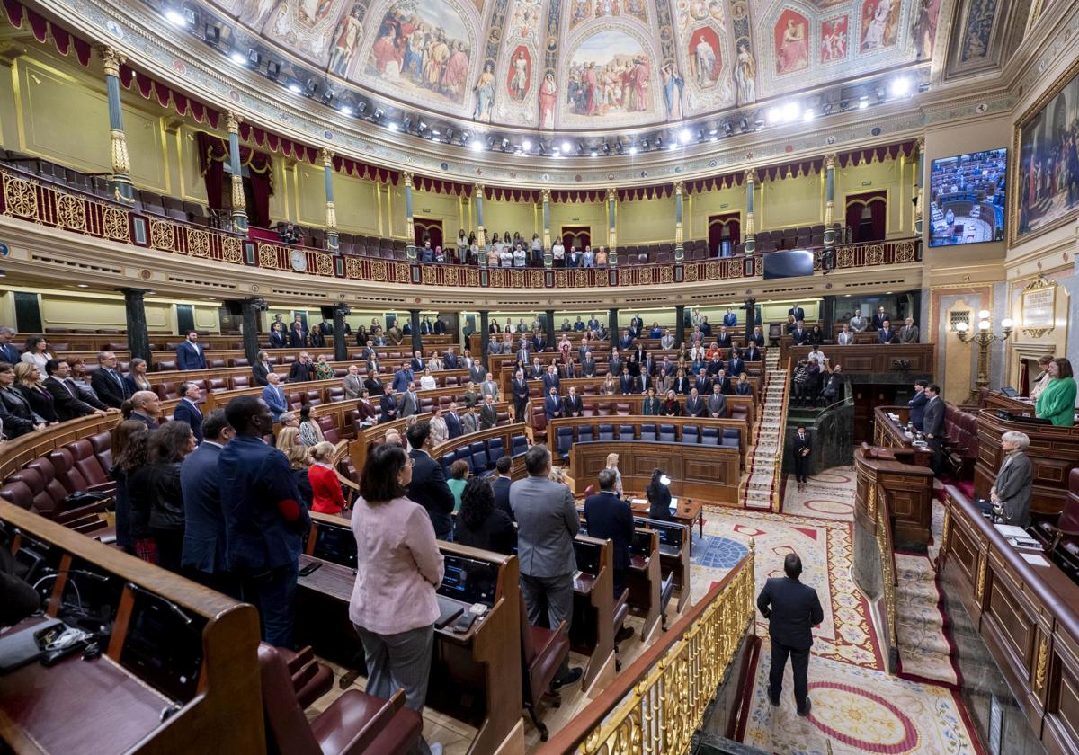Sesión en el pleno del Congreso de los Diputados.