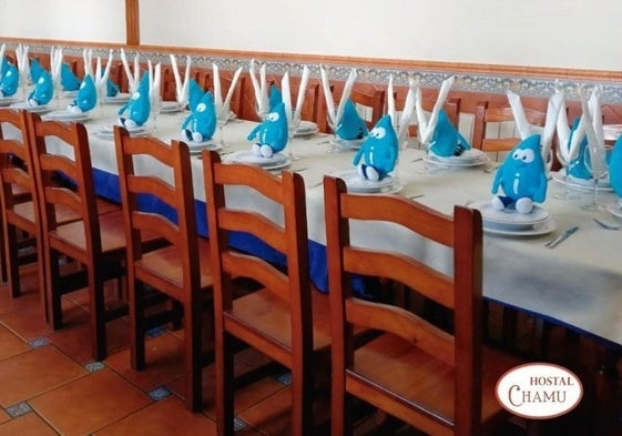 Imagen del comedor donde se realizará la cena de Nochebuena para los mayores de 65 años.