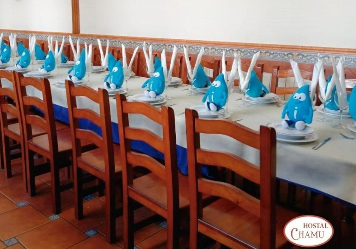 Imagen del comedor donde se realizará la cena de Nochebuena para los mayores de 65 años.