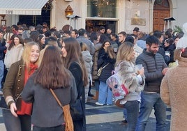 Plaza de Regla, en la capital leonesa, en la tarde de Nochebuena.