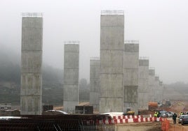 Obras en la autovía A-11.