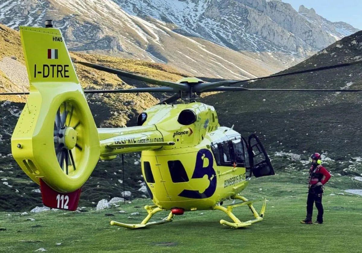 Equipo que intervino en el rescate del montañero leonés.