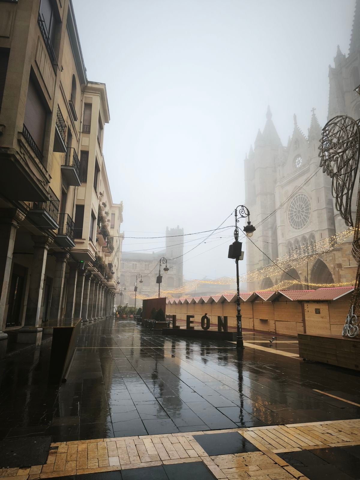 Niebla en el centro de León