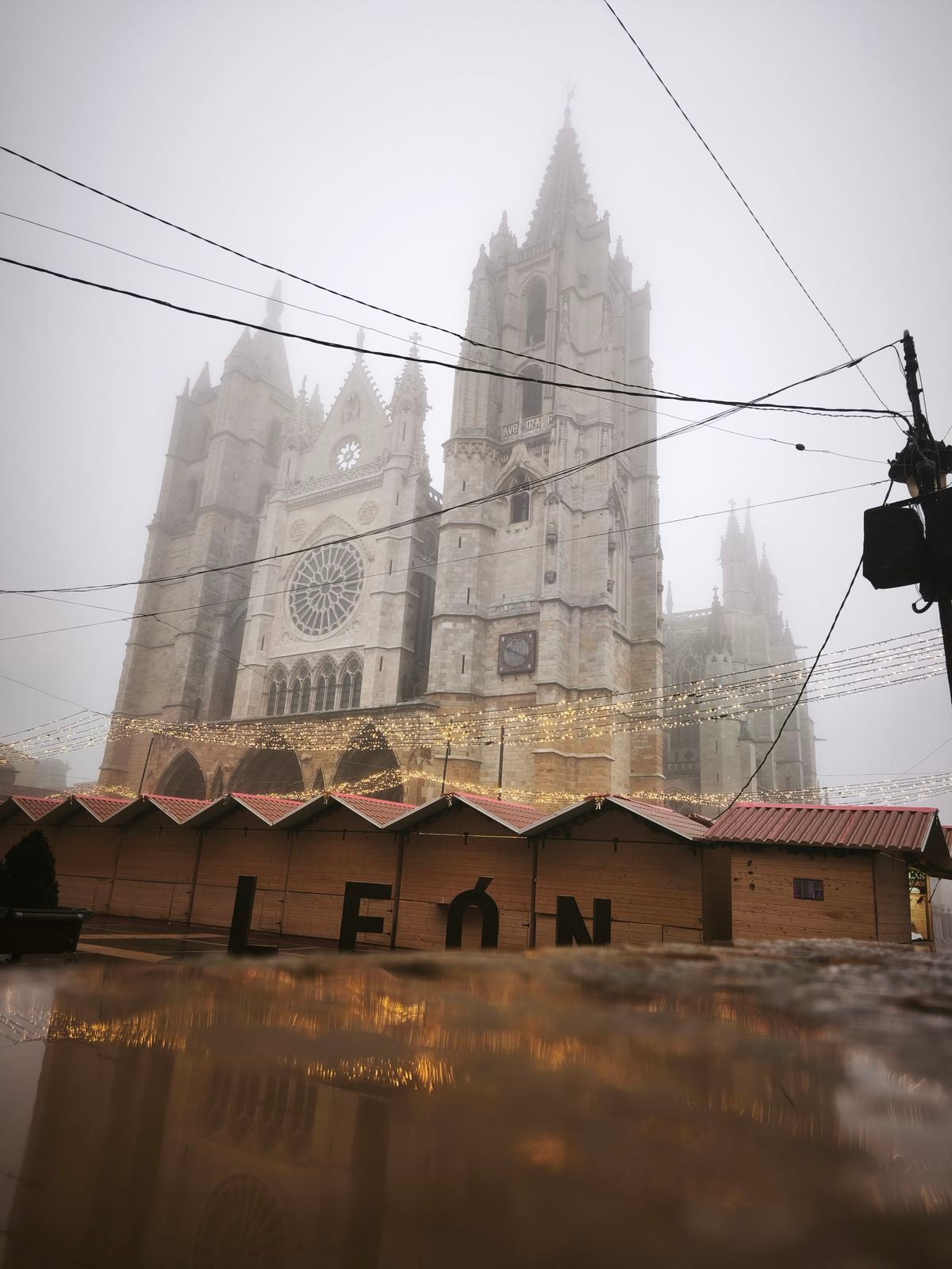 Niebla en el centro de León