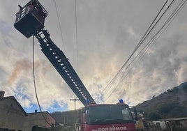 Imagen de la intervención de Bomberos de León.