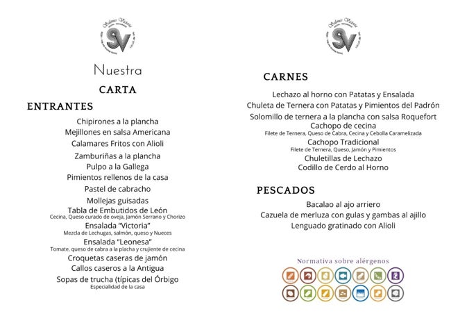 Carta de menús