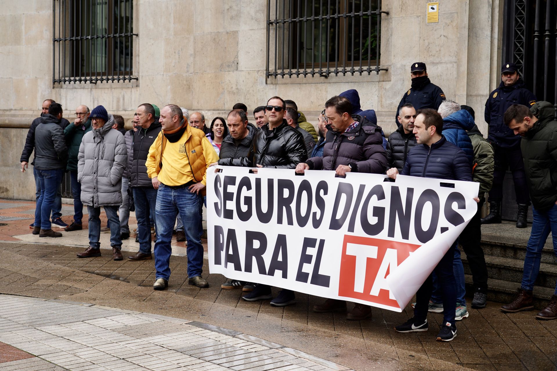 Protesta de los taxistas de León