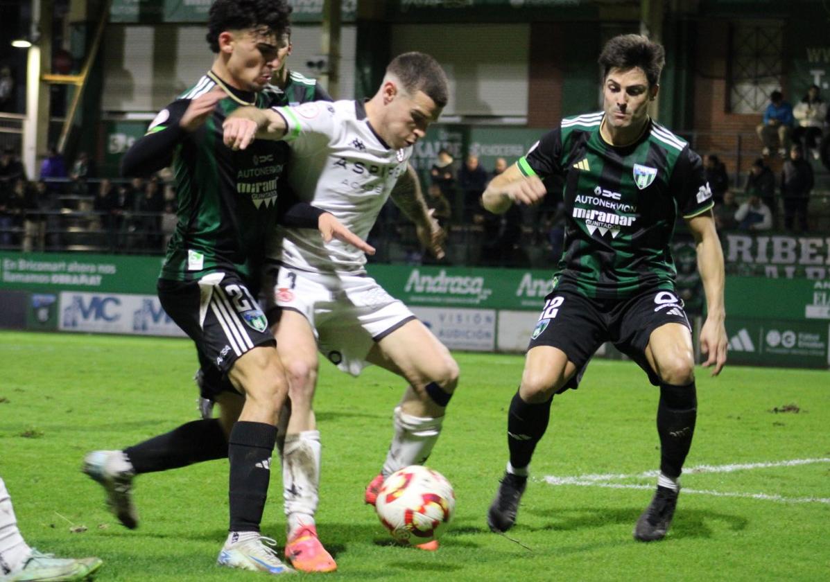 Kevin Presa, en el partido de la primera vuelta ante el Sestao River.