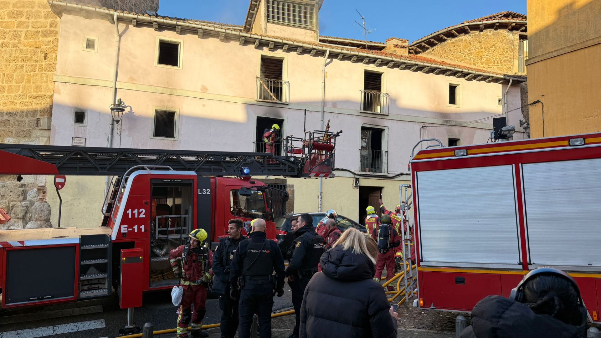 Incendio en una vivienda okupada de León