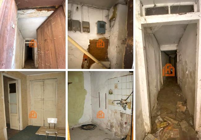 Fotos de la inmobiliaria leonesa que muestra el interior de la vivienda en el momento de creación del anuncio, con unos dos años de antigüedad.