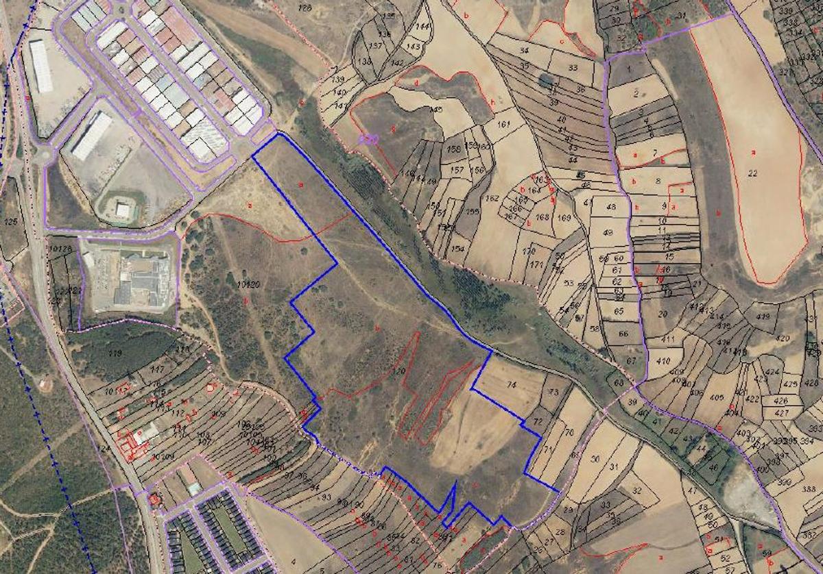 Mapa de la situación de la finca que se subasta en el Polígono Industrial de Villaquilambre