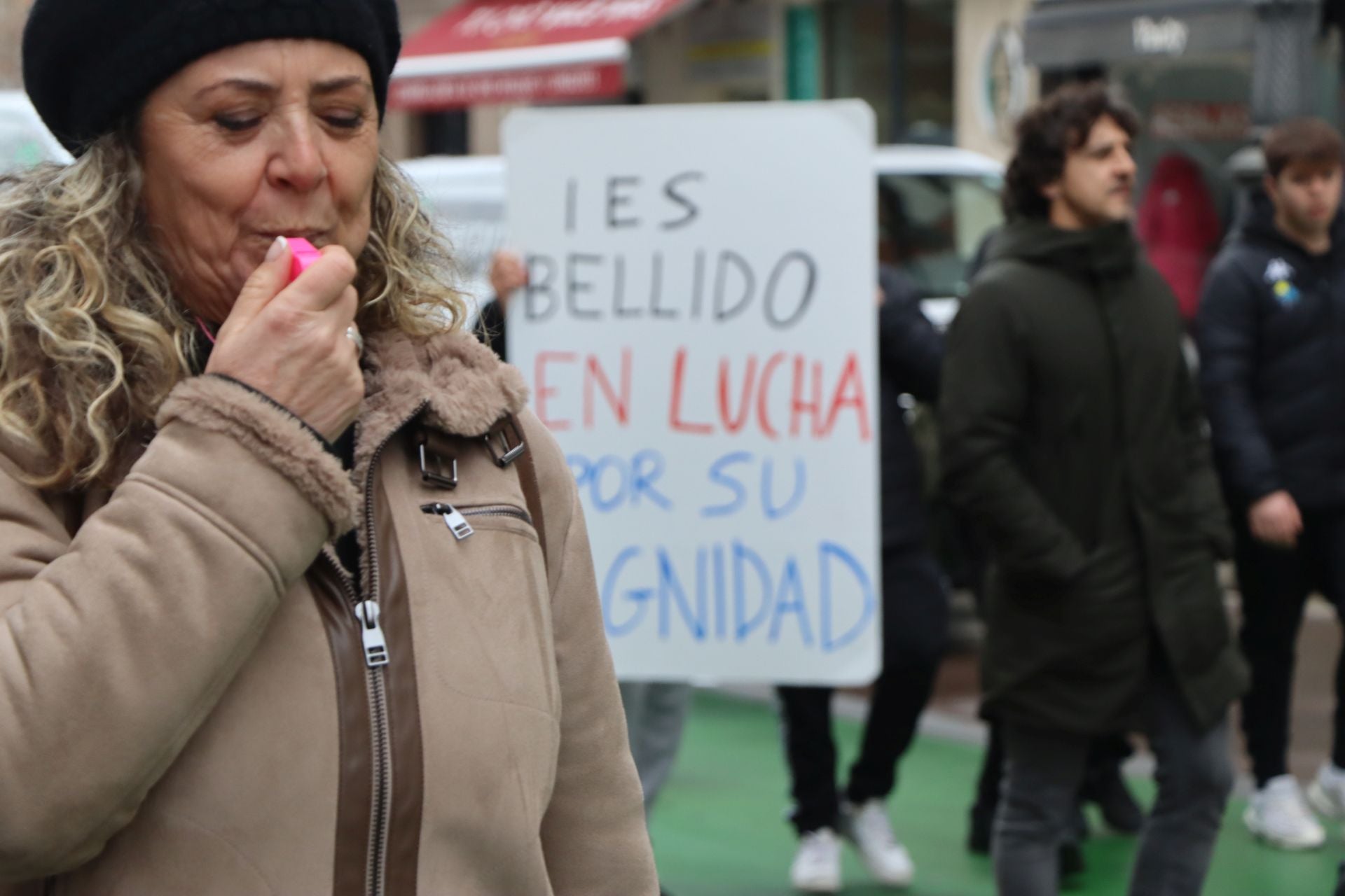 Manifestación del IES García Bellido en el centro de León