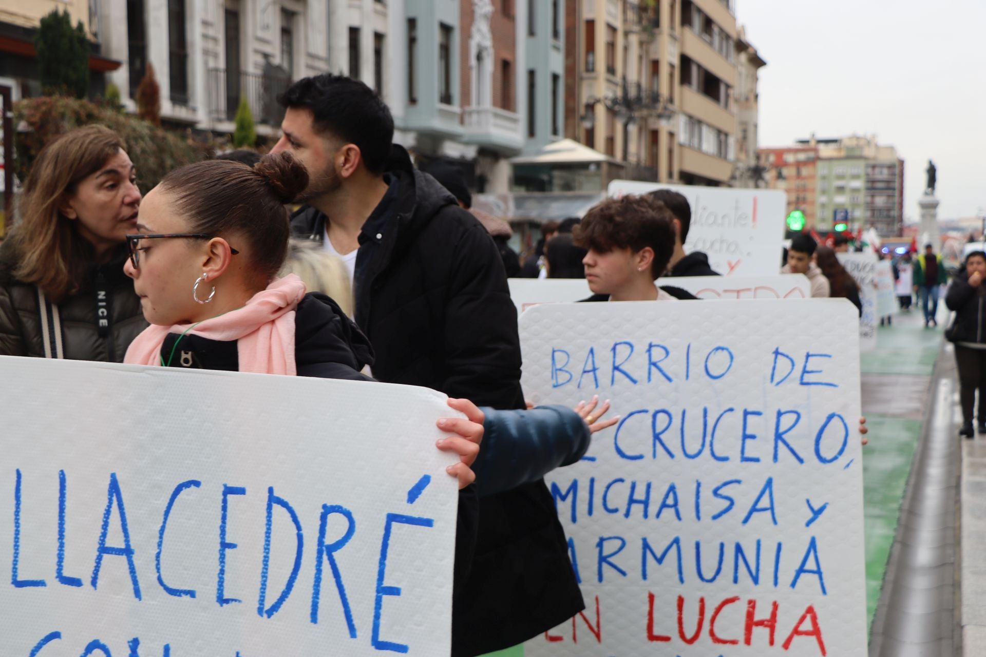 Manifestación del IES García Bellido en el centro de León