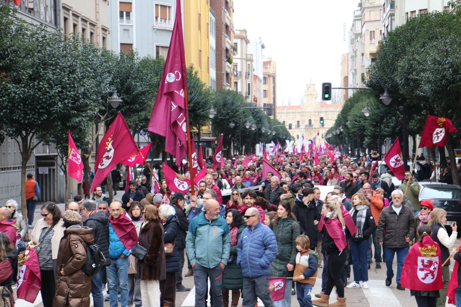 Las imágenes de la manifestación del 16-F en León