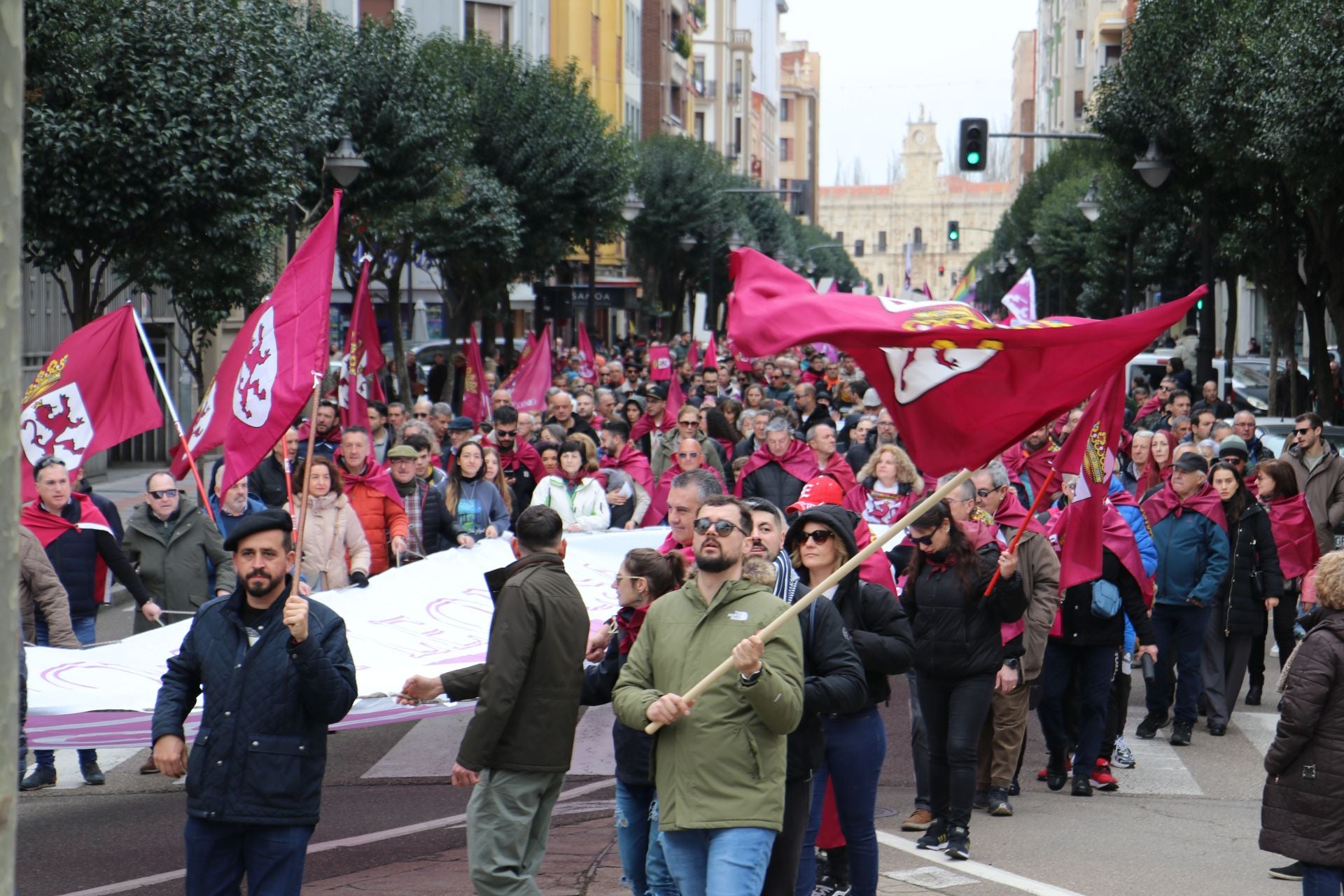 Las imágenes de la manifestación del 16-F en León