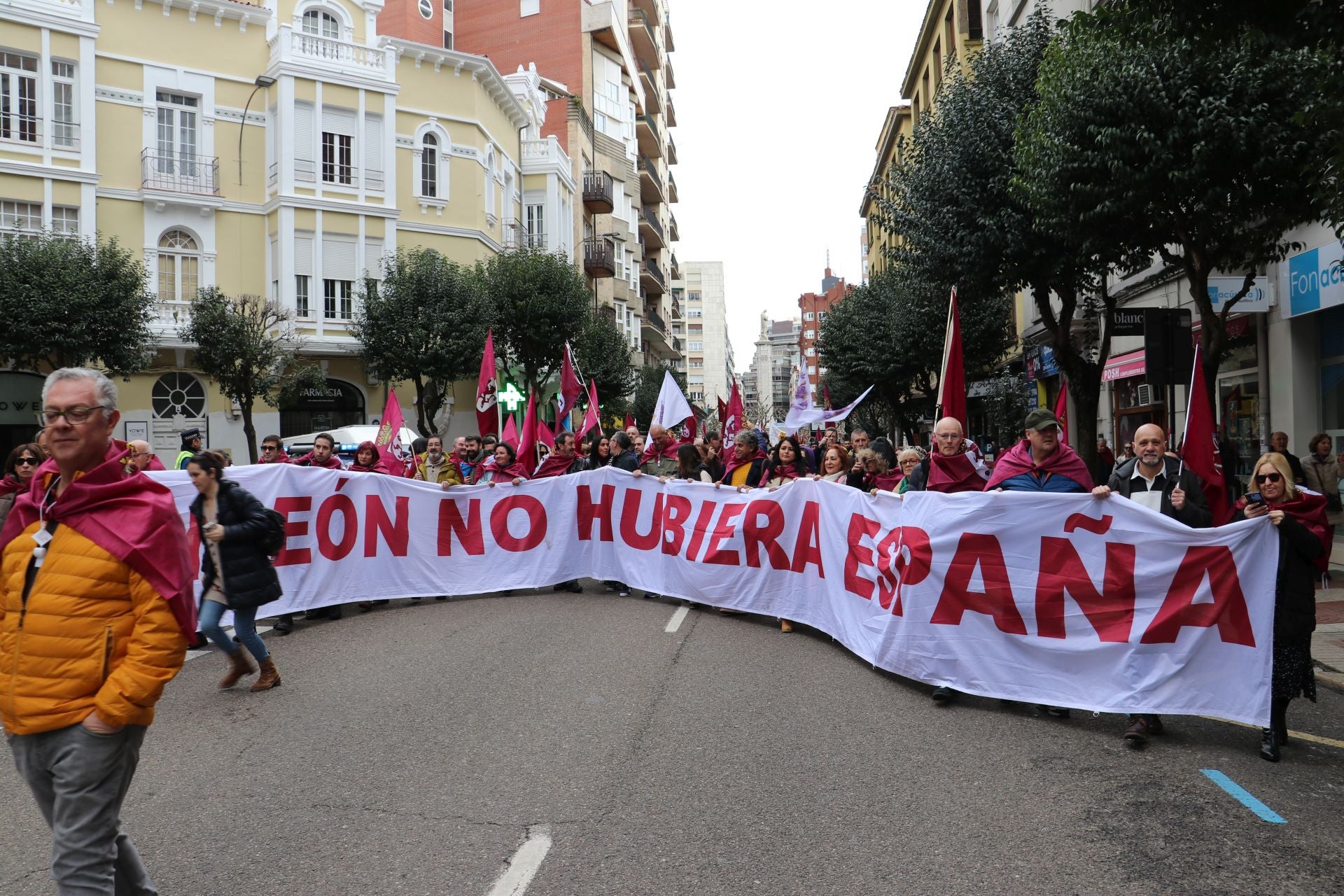 Las imágenes de la manifestación del 16-F en León