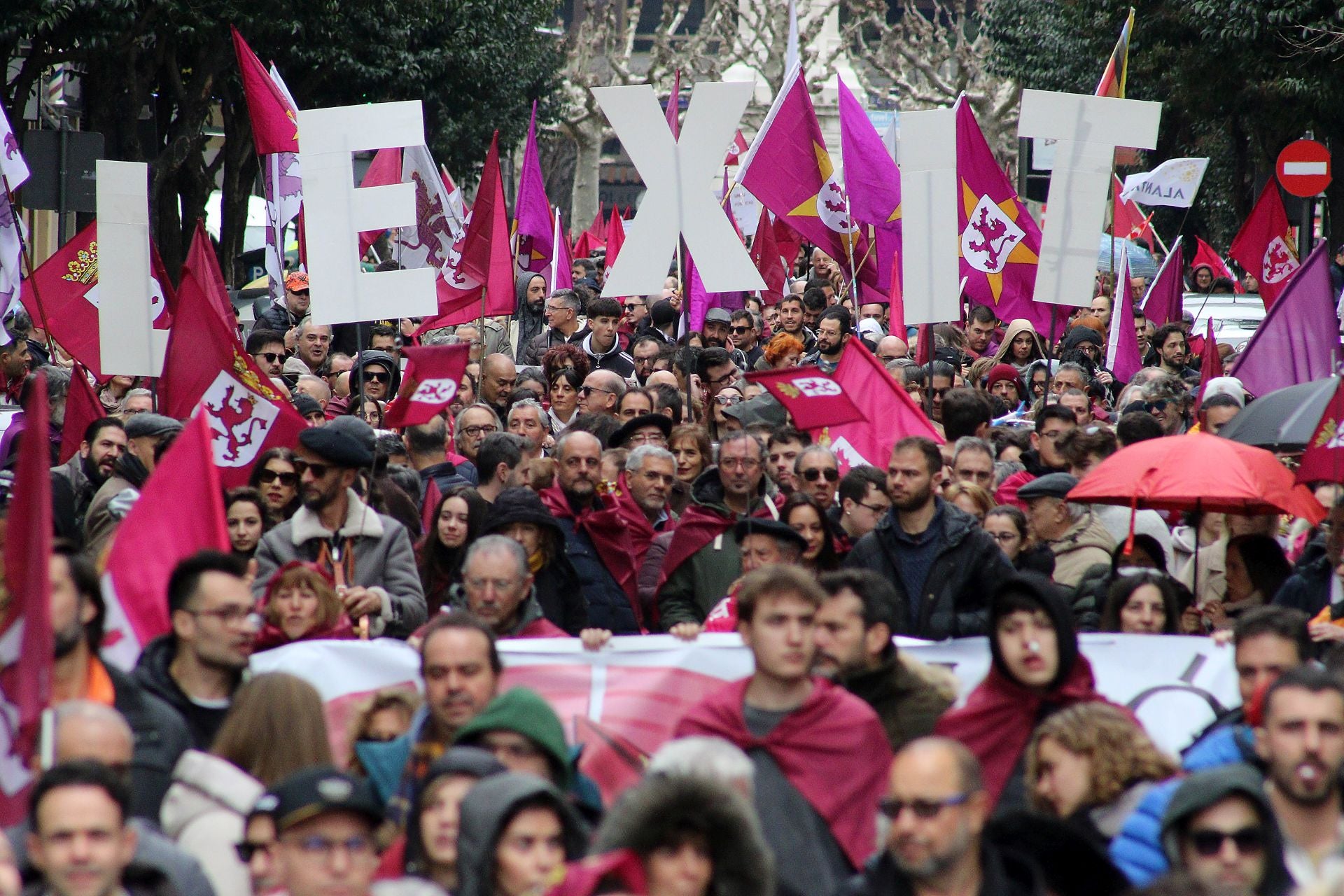 El 16-F, manifestación por el futuro de León, vista por Peio García