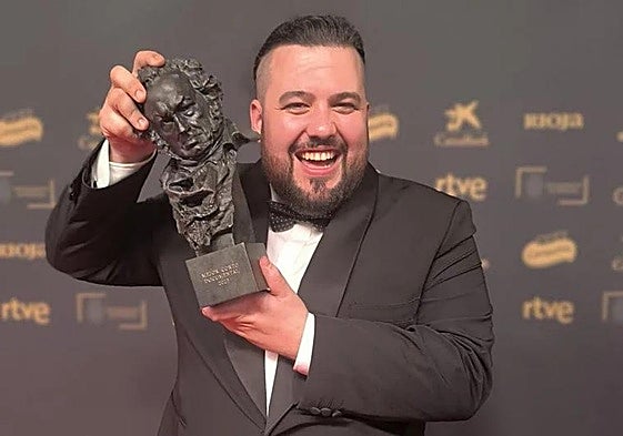 Imagen de Néstor López en los Goya.