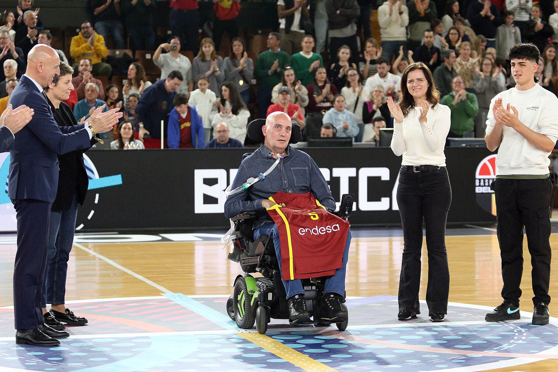 Las mejores imágenes del España-Bélgica en el Palacio de los Deportes