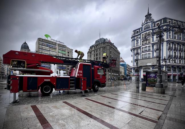 Intervención de Bomberos de León en Santo Domingo.