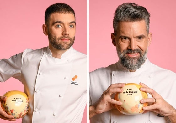 Imagen de los dos gerentes de los restaurantes premiados.