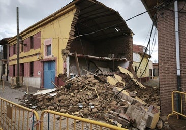 Derrumbe de una vivienda en Mansilla de las Mulas: «Salvé la vida por dos minutos»