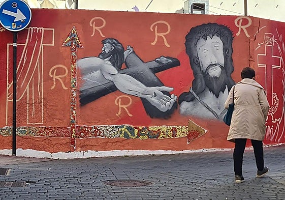 Mural al fondo de la cuesta de las Carbajalas.