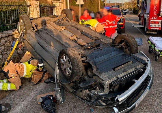 Accidente de tráfico en Villaquilambre.