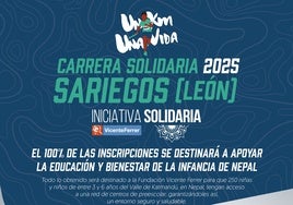 Cartel promocional Carrera solidaria 1km1 vida