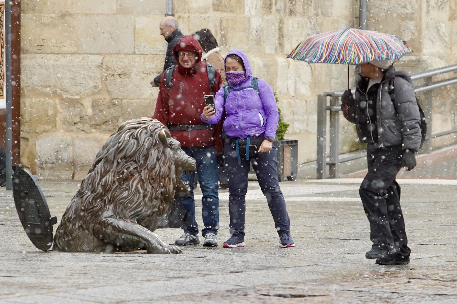 Nieve en la plaza de San Marcelo