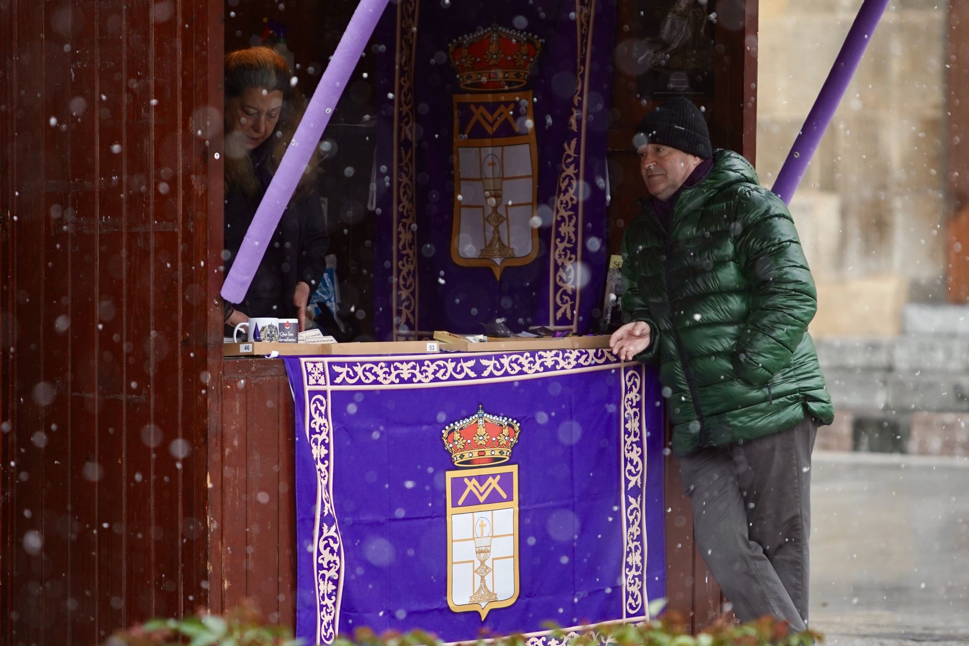Nieve en la plaza de San Marcelo