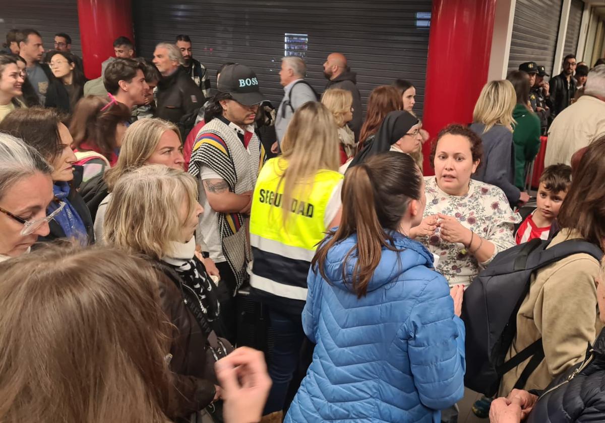 Situación esta medianoche en la estación de León.