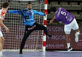 Saeid, en un partido con el Abanca Ademar.