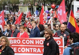 Manifestación del Primero de Mayo en León.