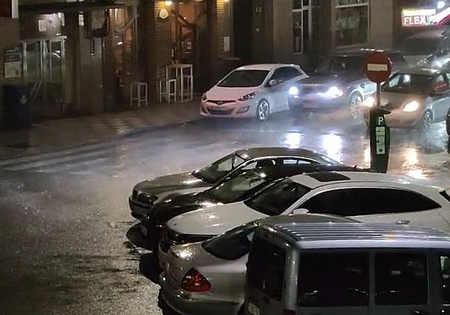 La tormenta en el centro de León.