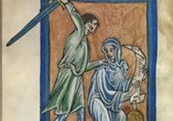 Imagen del asesinato en el Libro de las Estampas.