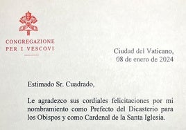 Carta remitida por el papa León XIV.