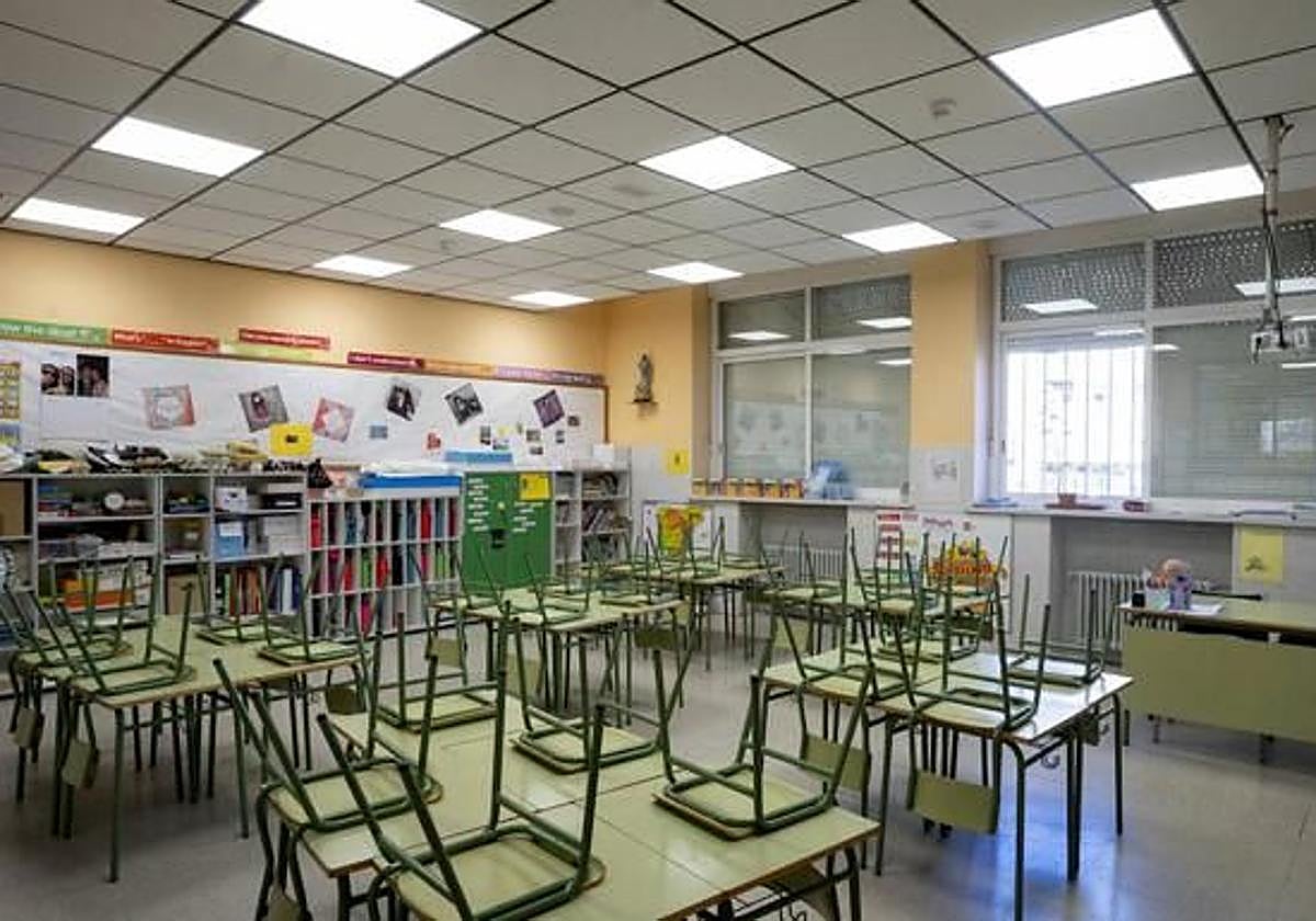 Imagen de un aula en Castilla y León.