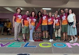 Leoneses en otra carrera organizada por la Fundación en India.