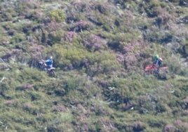 Motos interceptadas por los agentes medioambientales.