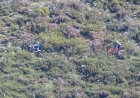 Motos interceptadas por los agentes medioambientales.