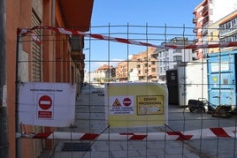 Obras de la ronda interior de León en la zona de El Espolón.