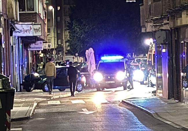Accidente de madrugada en el barrio de Santa Ana.