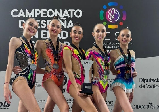 Las gimnastas del Club Ritmo