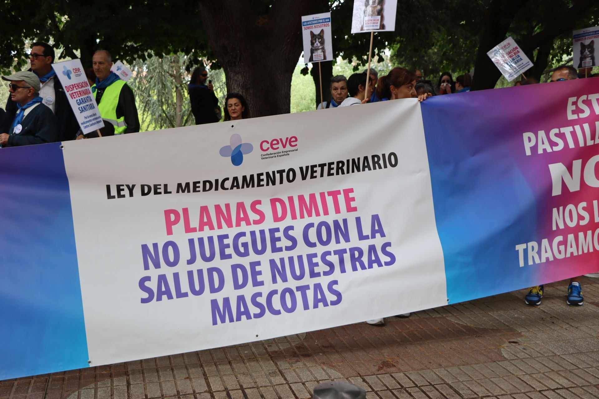 Imágenes de la manifestación veterinaria en León