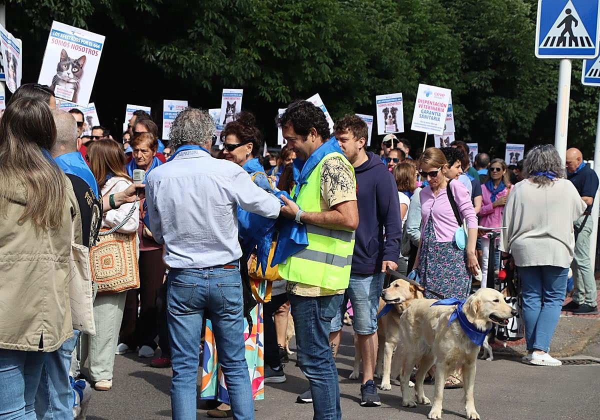 Imágenes de la manifestación veterinaria en León