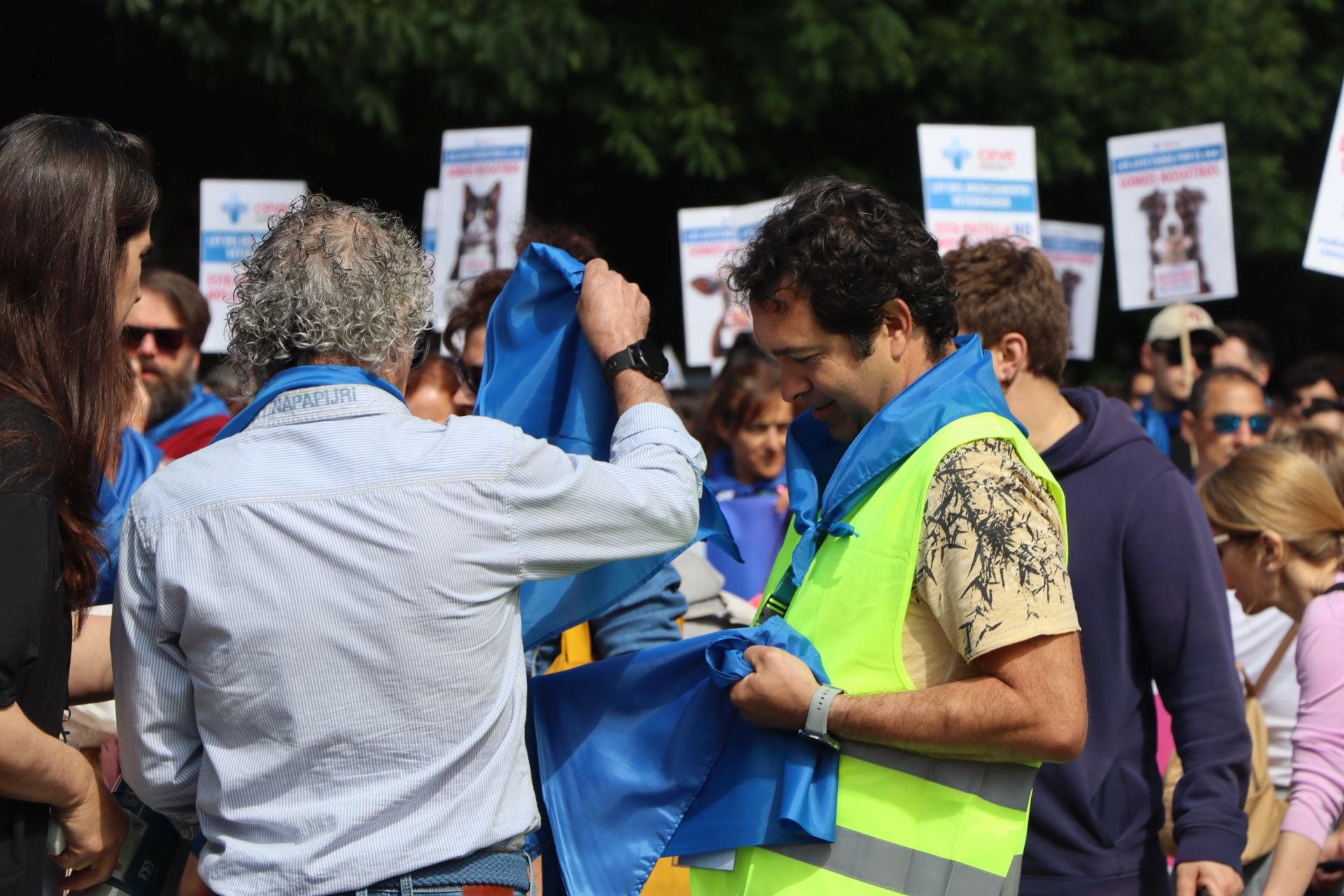 Imágenes de la manifestación veterinaria en León