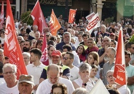 Concentración por el futuro de la azucarera en La Bañeza el pasado viernes 6 de junio.