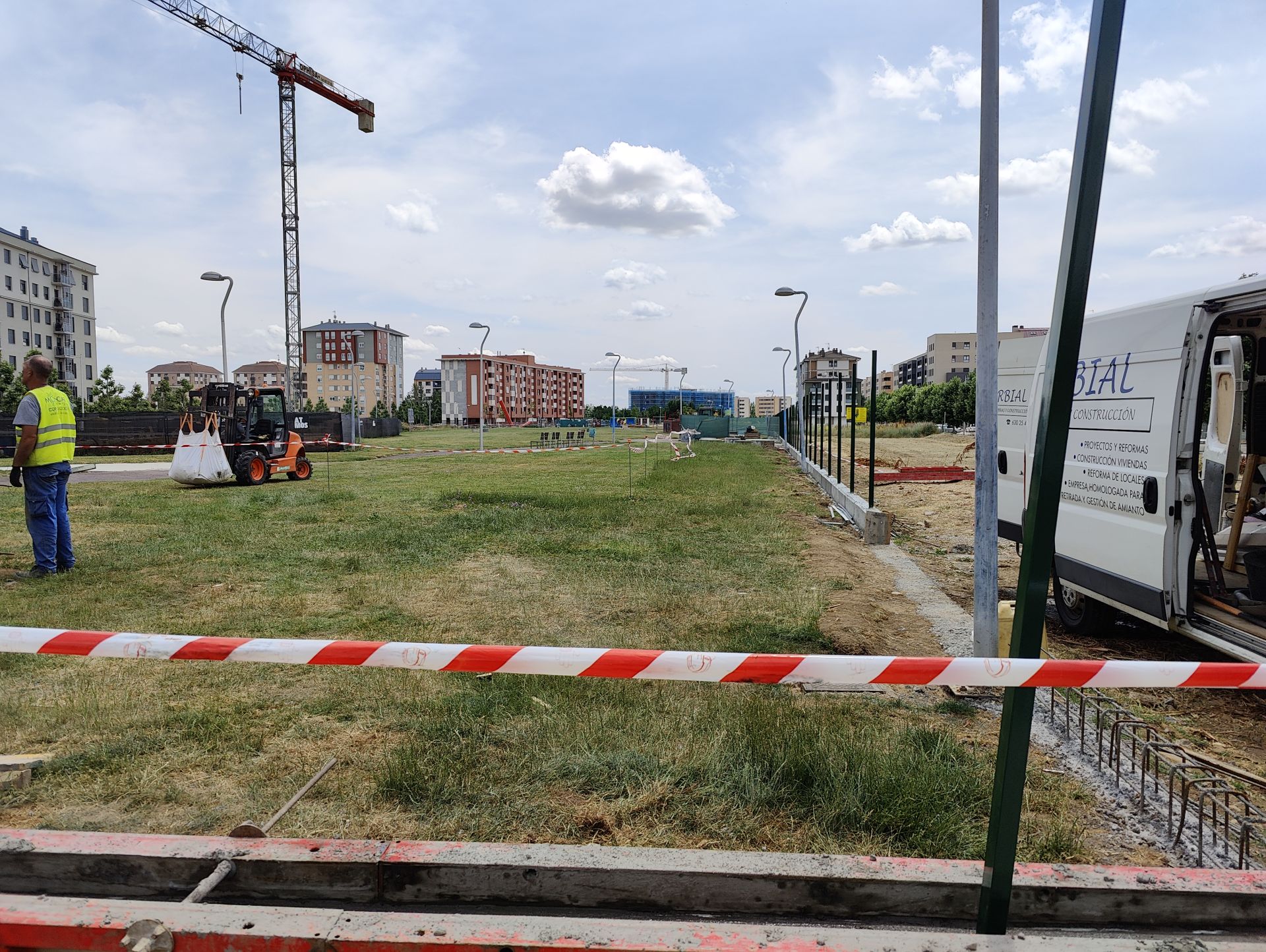 Obras en el parque de la Participación Ciudadana de León